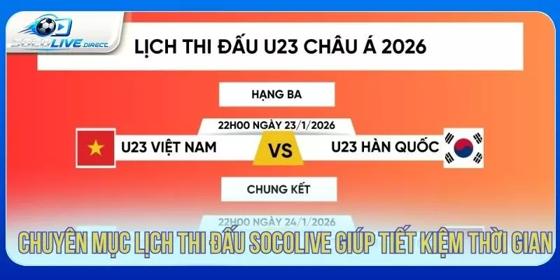 Lịch Thi Đấu Socolive - Cập Nhật Bóng Đá Hôm Nay Chuyên mục lịch thi đấu Socolive giúp tiết kiệm thời gian