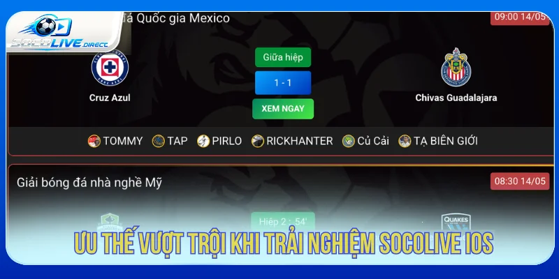 Ưu điểm khi sử dụng Socolive iOS trên iPhone